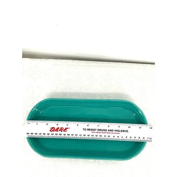 Fiesta HLC USA Turquoise Oval Bre Serving Platter 12" x 5 3/4" Ceramic Dinnerwar - Picture 5 of 6